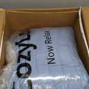 CozyLux King Size Comforter Set Grayish Blue Seersucker 7 Pieces Bed in a Bag King Comforter Set with Sheets, Dusty Blue Luxury Bedding Set with Down Alternative Comforter, Sheets, Pillowcases & Shams