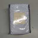 Amazon Basics Lightweight Super Soft Easy Care Microfiber 3 Piece Bed Sheet Set With 14-inch Deep Pockets - Twin, Dusty Blue Pinstripe,Printed