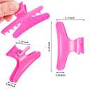 Hair Clips for Styling Sectioning 12 Pack Black White Hot Pink Butterfly Clamps Hair Claw Clips Pro Salon Hair Clips for Styling, Sectioning, Cutting and Coloring