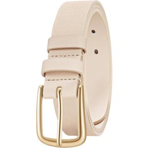 Women's Belt Fashion Multicolored Waist Leather Belts for Jeans Pants with Pin Buckle
