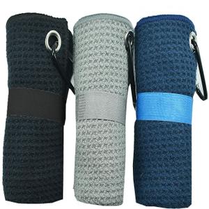 Golf Gifts for Men, Golf Towel Gift Set - 3-Pack Premium Golf Towels with Carabiners in a Stylish Gift Box, Perfect for Golf Lovers, Golf for Dad