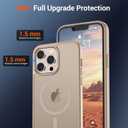 SUPFINE Magnetic for iPhone 12 Pro Max Case(Compatible with MagSafe)(Military Grade Drop Protection) Slim Translucent Matte Shockproof with Anti-Fingerprint Phone Case,Desert Gold