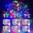 Fairy Light Battery Operated String Lights 6 Pack 20LED Copper Wire Firefly Twinkle Lights Indoor Waterproof for Christmas Halloween Garden Party Bedroom Wedding Birthday (Multicolor)