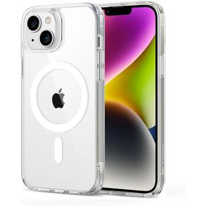 ESR for iPhone 14 Plus Case, Compatible with MagSafe, Shockproof Military-Grade Protection, Scratch-Resistant Back, Magnetic Phone Case for iPhone 14 Plus, Classic Hybrid Case, Clear