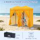 EAGLE PEAK Outdoor Pop Up Changing Room 8x4 ft, 2-Room Portable Privacy Shelter for Beach, Pool, Photoshoots or Dressing Room, Yellow/Orange