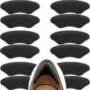 Comfowner 6 Pairs Heel Cushion Pads for Shoes Too Big, Shoe Grips Liners Heel Protectors for Loose Shoes, Heel Pain, Blisters and Rubbing, Anti Slip Shoe Filler Make Shoes Fit Tighter(Black)