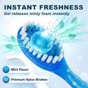 40 Pack 5-in-1 Disposable Toothbrushes with Toothpaste, Travel Toothbrush Set with Floss, Pick & Tongue Scraper, Individually Wrapped Mini Toothbrush for Adults, Work Camping - Mixed Flavor