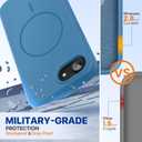 Miracase Magnetic for iPhone 17e Case & iPhone 16e Case, [Soft Anti-Scratch Microfiber Lining], Compatible with MagSafe, Silicone Shockproof Protection Phone Case for iPhone 17e/16e, Capri Blue
