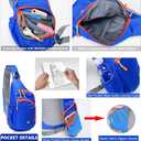 Peicees Small Sling Backpack Waterproof Unisex Shoulder Bag Chest Crossbody Daypack
