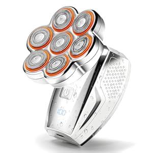 Head Shavers for Bald Men: 120min Long Time Use Rechargeable Electric Razor - Waterproof Wet Dry Shaving - Professional Grooming Kit for Balder