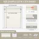 SUNOFF Blackout Cordless Roller Shades Blinds,16" W x 72" H,Beige