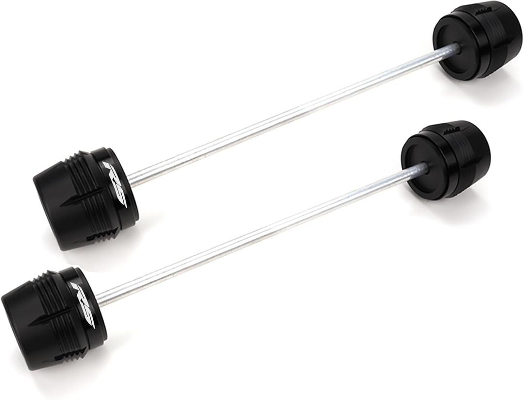 Compatible with RS660, RS457, RSV4 Factory 2009-2023, 2024, 2025 TUONO 660 Factory TUONO 457 Motorcycle Front Rear Wheel Axle Fork Crash Protector RS 660 457 RS V4 (Black)