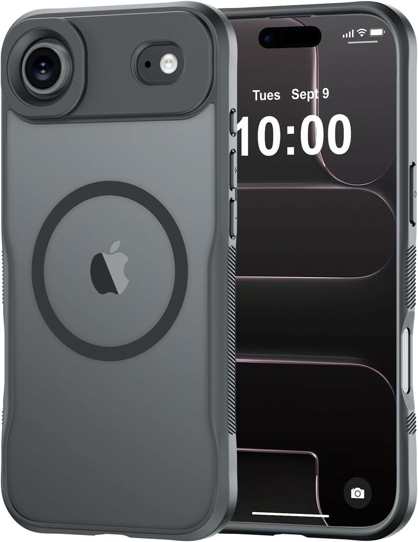 Diverbox for iPhone Air Case, Compatible with MagSafe [Strong Magnets] Translucent Matte Shockproof Anti-Slip Anti-Fingerprint Slim Phone Case for iPhone Air (Gray)