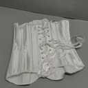 LEACOOLKEY Women Lace-up Bustier Corset Top Sexy Overbust Body Shapewear Waist Cincher Corset (Small)