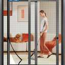 Magnetic Screen Door Left Right Side Opening Upgraded PET Mesh Greater Than Fiberglass and Polyester,Keep Bugs Out,Pet & Kid Friendly,Suitable for Sliding Doors,Screen Size-40" X 82"