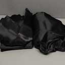 4 Packs Satin Rectangle Tablecloth 58 x 102 Inch, Stain and Wrinkle Resistant Washable Table Cover Smooth Fabric Bright Silk Tablecloth for Dining Table, Wedding Banquet Party Events (Black)