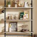 Bestier 3 Tier Industrial Pipe Shelving, Floating Book Shelves for Wall, Storage Hanging Shelves with Towel Bar for Bathroom Organizer Bedroom Kitchen Plants Office. 31.5 Inch Retro Grey