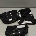 wegreeco Washable Female Dog Diapers Highly Absorbent Reusable Diapers for Dog in Heat Dog Period Diapers, 3 Pack (Black, X-Large (X-Large (17.5"-27" Waist))