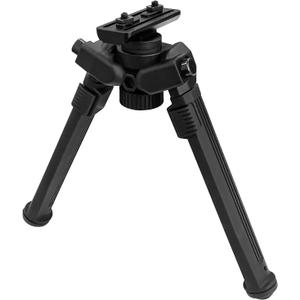360 Degrees Swive Adjustable Bipod with Quick Detach Lever, Six Adjustable Height 7 1/2" - 10 5/8" for Hunting and Outdoor, Black
