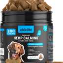 Hemp Calming Chews for Dogs Anxiety 200 pcs - Chicken Flavored - Dog Anxiety Relief - Dog Calming Chews - Melatonin for Dogs - for Stress, Travel, Check-up, Barking or Grooming - Dog Calming Treats BBD: 03-2027