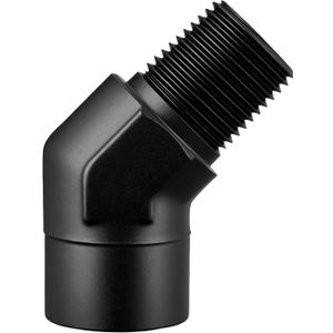 EVIL ENERGY 1/2" NPT Female to Male Fitting Adapter 45 Degree Elbow Aluminum Black