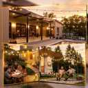 addlon 50FT LED Outdoor String Lights with Edison Shatterproof Bulbs, Weatherproof Strand, Commercial Grade Patio Lights, Decorative for Garden or Patio, Black