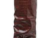 SaraIris Women's Slouchy Knee High Boots - Black, Pointed Toe, Fold Over, Chunky, Shark Boots