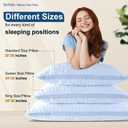 QUTOOL Enhanced Cooling Pillows for Sleeping, CertiPUR-US Shredded Memory Foam Pillows King Size Set of 2 for Hot Sleeper, Adjustable Bed Pillow for Side, Back, Stomach Sleepers Support Yet Soft, Blue