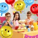 4 x 9PCS 18 Inch Smiley Face Balloons,Mylar Aluminum Assorted Colors Smile Balloon,Smile Foil Balloons for Birthday Wedding Anniversary Bachelorette Baby Shower Decorations Balloon(Gold)
