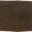 Ruilogod Microfiber Rectangle Shape Antislip Rug Area Carpet Dark Brown (id: af4 5ce ebd 854 a9b