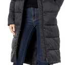 Amazon Essentials womens Lightweight Water-resistant Longer Length Cocoon Puffer Coat (Medium, Black)