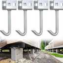 Frienda 4 Pcs Mobile Home Anchors Wet Concrete J Hook Anchors for Use with Tie Down Straps Heavy Duty Concrete Anchor for Securing Mobile Home Foundation