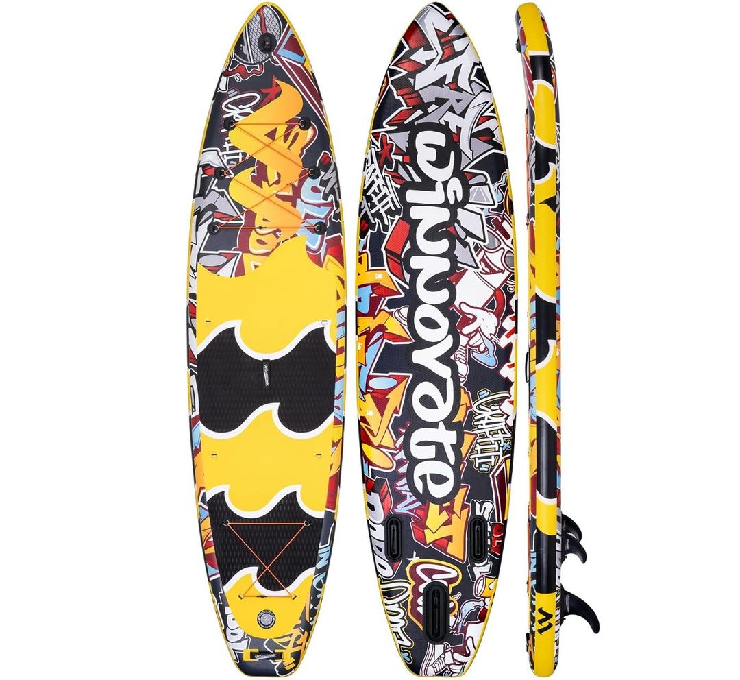 WNOVA 11'6"x35"x6" Wood Grain Stand Up Paddle Board Inflatable, Portable SUP Paddleboard, 1 Pc