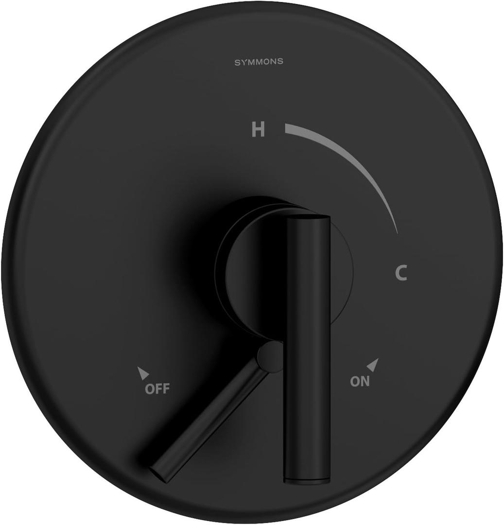 Symmons S-3500-CYL-B-MB-TRM Dia Shower Valve Trim in Matte Black (Valve Not Included)