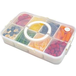 Puccino's Kitchen Snackle Box Container; 1 Pack; Microwave and Dishwasher Safe; Versatile snack box; Serving tray; Ideal Lunchable Container; snack box container serving dish; adult bento box