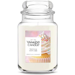 Yankee Candle Vanilla Cupcake, Scented Candle, 22oz Large Jar with up to 150 Hour Burn Time, Giftable, Birthdays