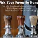 54mm Espresso Tamper for Breville Machine Rosewood KNODOS Auto Leveling, Double Spring Loaded Wooden 30LB Calibrated Coffee Tamper