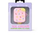 Ice Cream Case Compatible with AirPods Pro 2 Case, Carabiner Included, Supports Wireless Charging, Full Protection, 2 Pack 