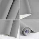 2 x CALFOVERA 54 x 12 Inch PU Leather Upholstery Fabric 0.6mm Thick Soft Gray Microfiber Leather Sheet Big Lychee Grain Waterproof Synthetic Vinyl Roll for DIY Sewings Sofa Handbag Hair Bows Decorations