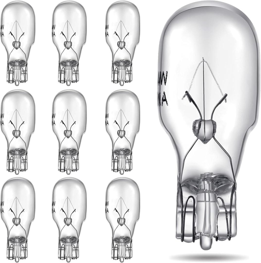 Riakrum T5 Landscape Light Bulbs 12 Volt 4 Watt Landscape Lighting Bulbs Low Voltage Wedge Base Replacement Lamp for Outdoor Garden Deck Yard(10 Pieces)