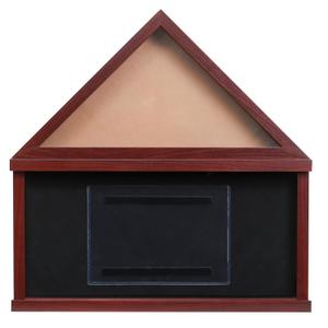 Military Shadow Box Frame - Flybold Flag Case for Burial Flag - Mahogany Veteran Display Case for 3x5 ft Folded Flags with Certificate Holder - Premium Tribute Frame with Glass Front (Small)