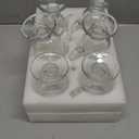 ZENFUN Set of 6 Irish Coffee Mugs, 8 Oz Glass Footed Espresso Cups with Handles, Clear Goblet Mugs Glasses for Coffee, Latte, Cappuccino, Smoothie, Hot&Cold Beverage