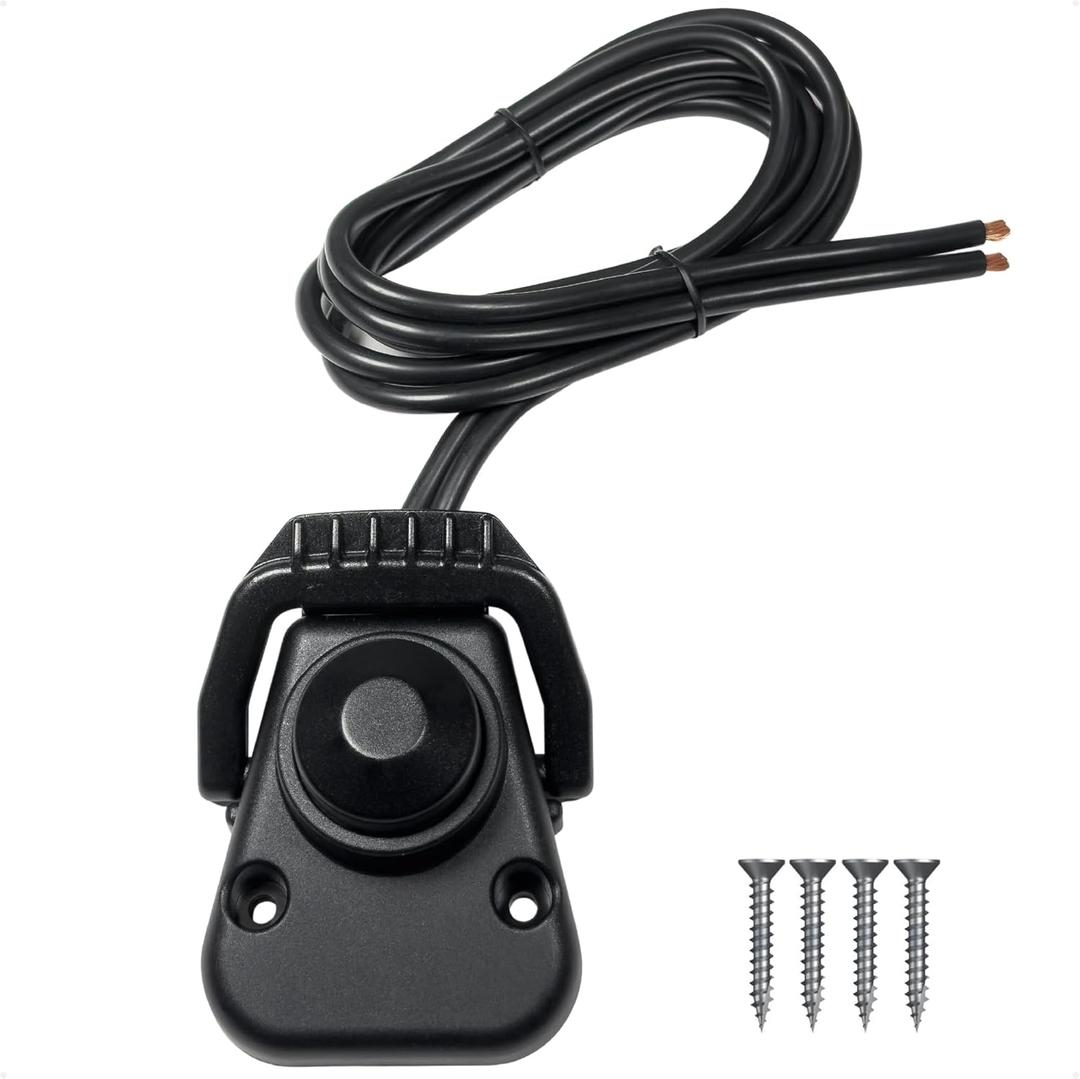 Five Oceans Trolling Motor Foot Switch with On Lever Continuous Control, Rated to 50 Amps DC, 12-24-Volts, Black Polycarbonate, Waterproof IP65 - FO4601