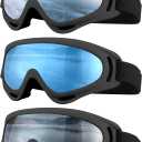 Ski Goggles, Motorcycle Goggles, 3 Pack Snowboard Snow Goggles for Men Women Adult Youth