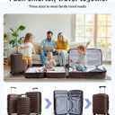 LIGHT FLIGHT Luggage Sets, 3 Piece Durable Suitcase Set with Spinner Wheels, 3 Pcs Hard Shell Lightweight Luggage with TSA Lock, Large Checked Travel Suitcases, 20/24/28 Inch,Brown
