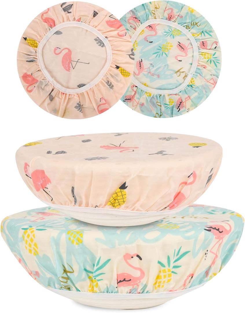 Reusable Bowl Covers for Bread Proofing, Cotton Beeswax Bowl Covers Reusable with Elastic Rim, Sourdough Bowl Cover for Food Storage and Food Preservation (10INCH) 