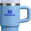 STANLEY Quencher H2.0 Tumbler with Handle and Straw 14 oz | Flowstate 3-Position Lid | Cup Holder Compatible for Travel | Insulated Stainless Steel Cup | BPA-Free | Blue Sky