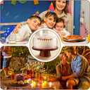 Acacia Wood Cake Stand with Glass Lid 12" Magnetic Base, Detachable Serving Tray for Cake, Cheese, Charcuterie, Snacks & Desserts Wooden Cake Holder for Parties & Kitchen Display