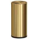 30L/8GAL Gold Brass Kitchen Trash Can,Tall Commercial Garbage canLarge Capacity FILP lid Trash can for Kitchen,Shopping mall,Elevator gate,Airport, Hotel,Commercial (Gold)