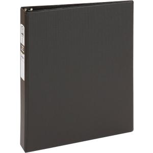 Avery Standard 3 Ring Binder, 1" Round Rings, 175-Sheet Capacity, 1.4 Inch Wide Spine, 1 Black Binder, Ideal for Lightweight Organization and Occasional Referencing (03301)